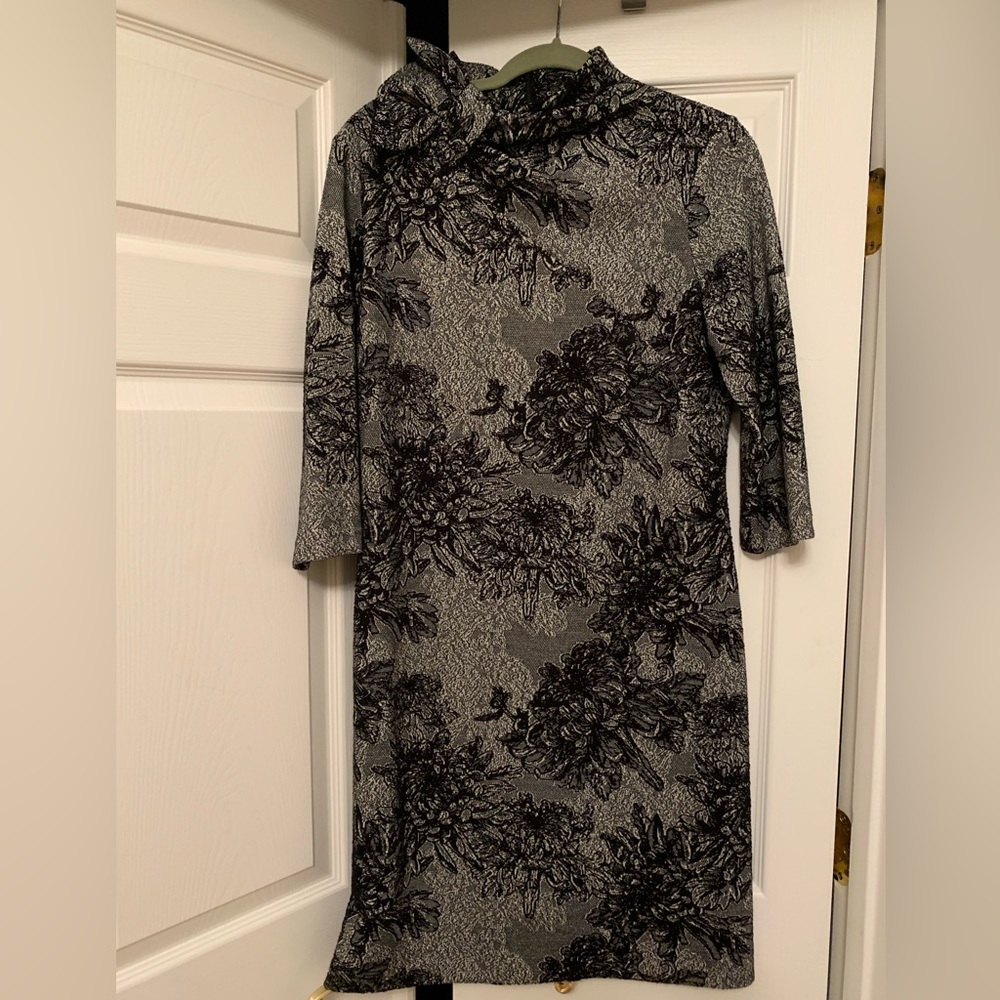 NWT Sara Campbell Jacquard Knit Shift with Half Bow